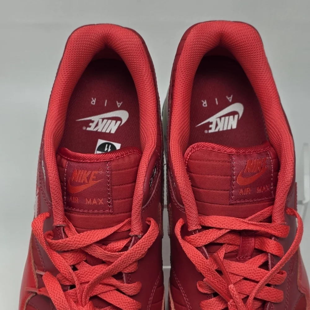 Nike Air Max 1 Red Crimson Sneakers Shoes Men's HQ3607-687 Size 11 New